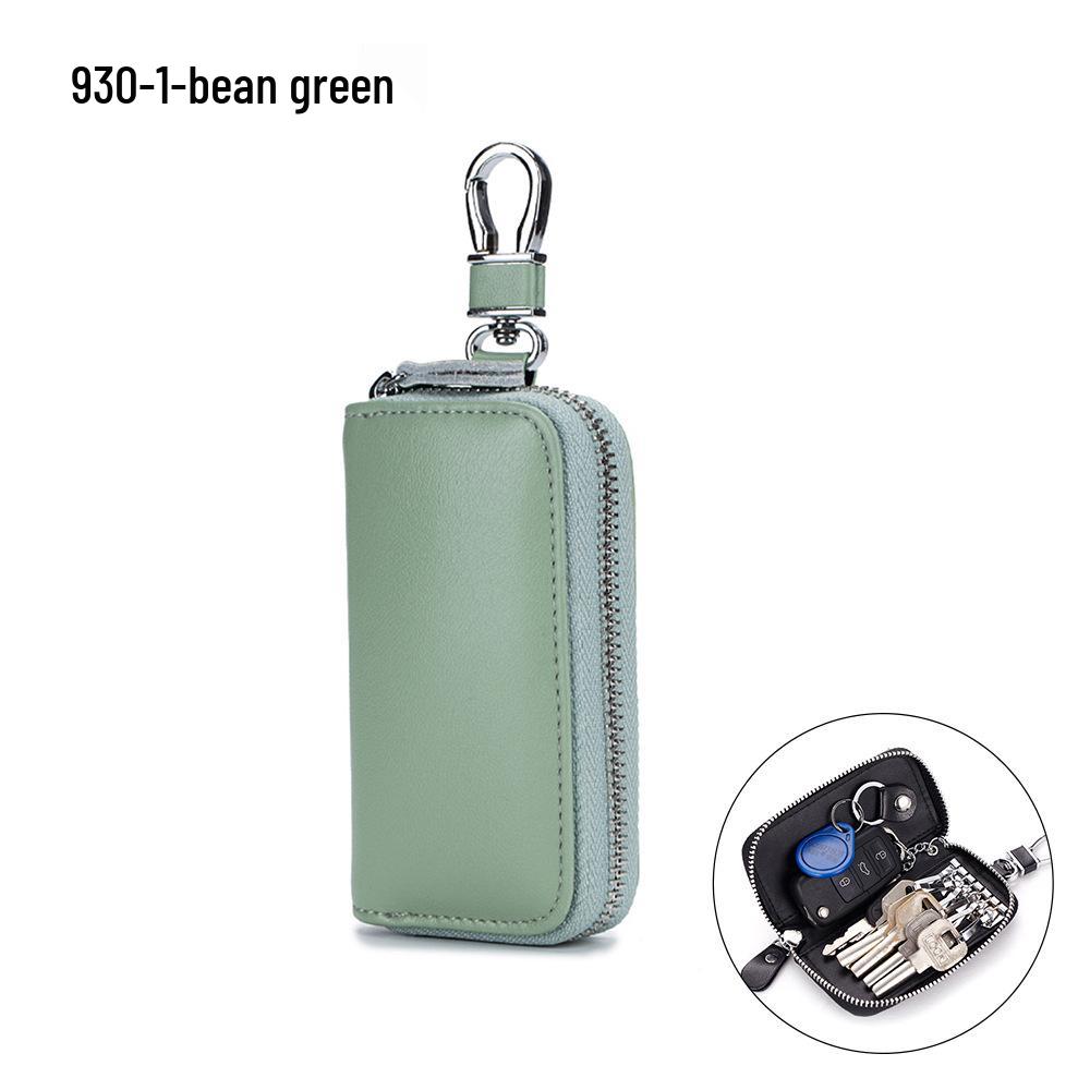 Универсальный чехол для ключей из натуральной кожи на молнии для мужчин и женщин