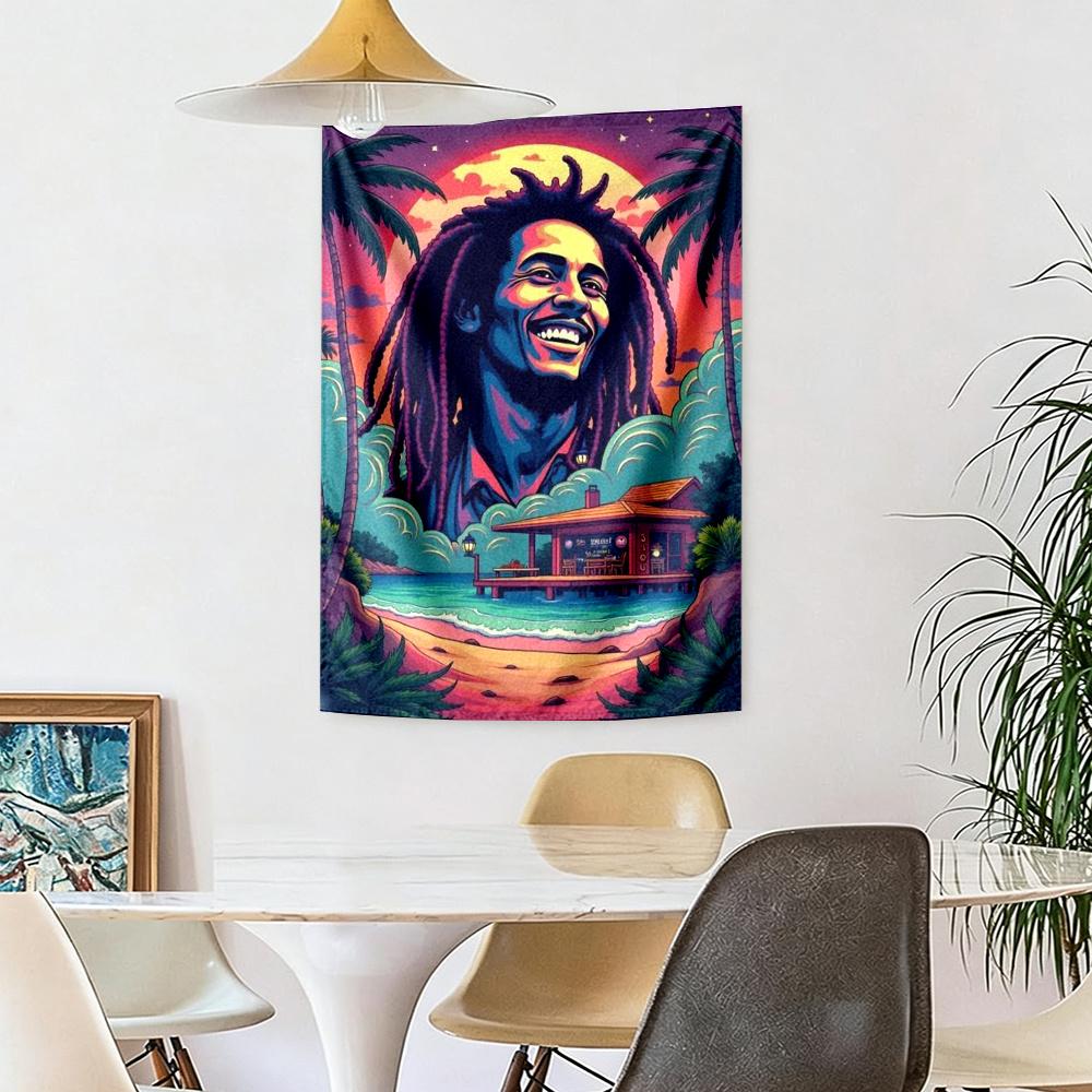 Bob Marley Retro Tapestry Handmade Look Perfect For Living Room Balcony Bedroom Versatile Decor Boho Decor Gift For Thanksgiving Christmas