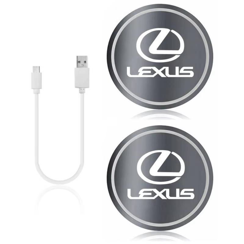 2026 Горячие Внутренние Наклейки Для Логотипа Lexus ES300 IS300 IS350 ES250 ES350 IS250 CT200H GS350 NX200 Светодиодная Подсветка Подстаканника Автомобиля