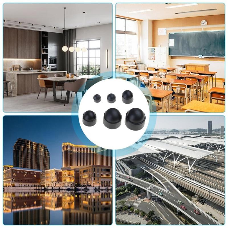 Threaded Inserts with Caps Set Plastic Locking Assortment Easy to Use Self Locking Nut with Caps Set Essential Nut Set