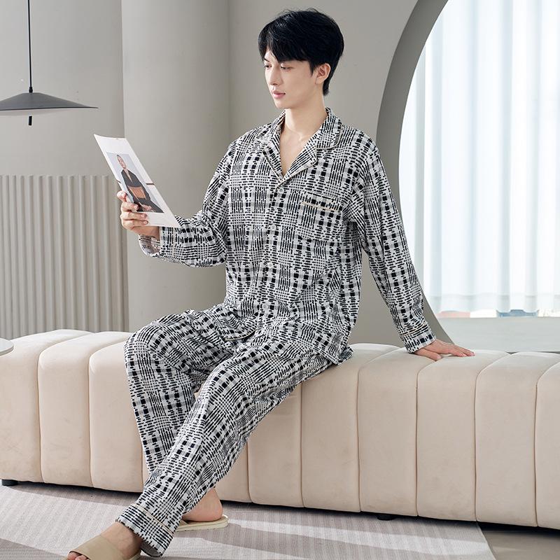 Autumn 2025 Plaid Fleece Couple Pajamas: Long Sleeve & Pants Set