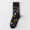 Female Spring and Autumn Fashion New Street Halloween Cartoon Pattern In The Tube Socks