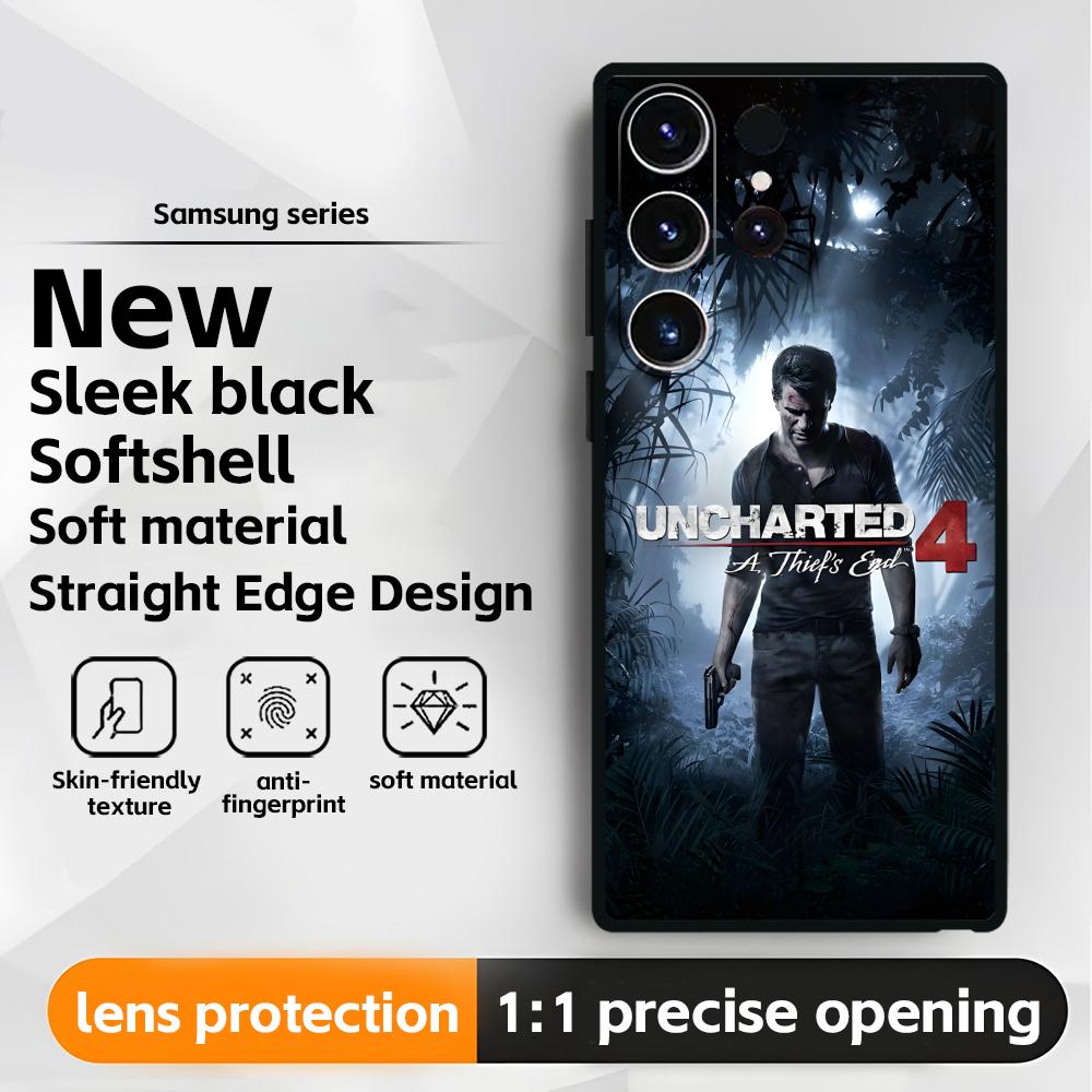 Горячая игра Uncharted 4 Конец вора Чехол для телефона для Samsung Galaxy S26 S25 S24 S23 S22 S21 Plus Ultra Note20 Мягкий Черный