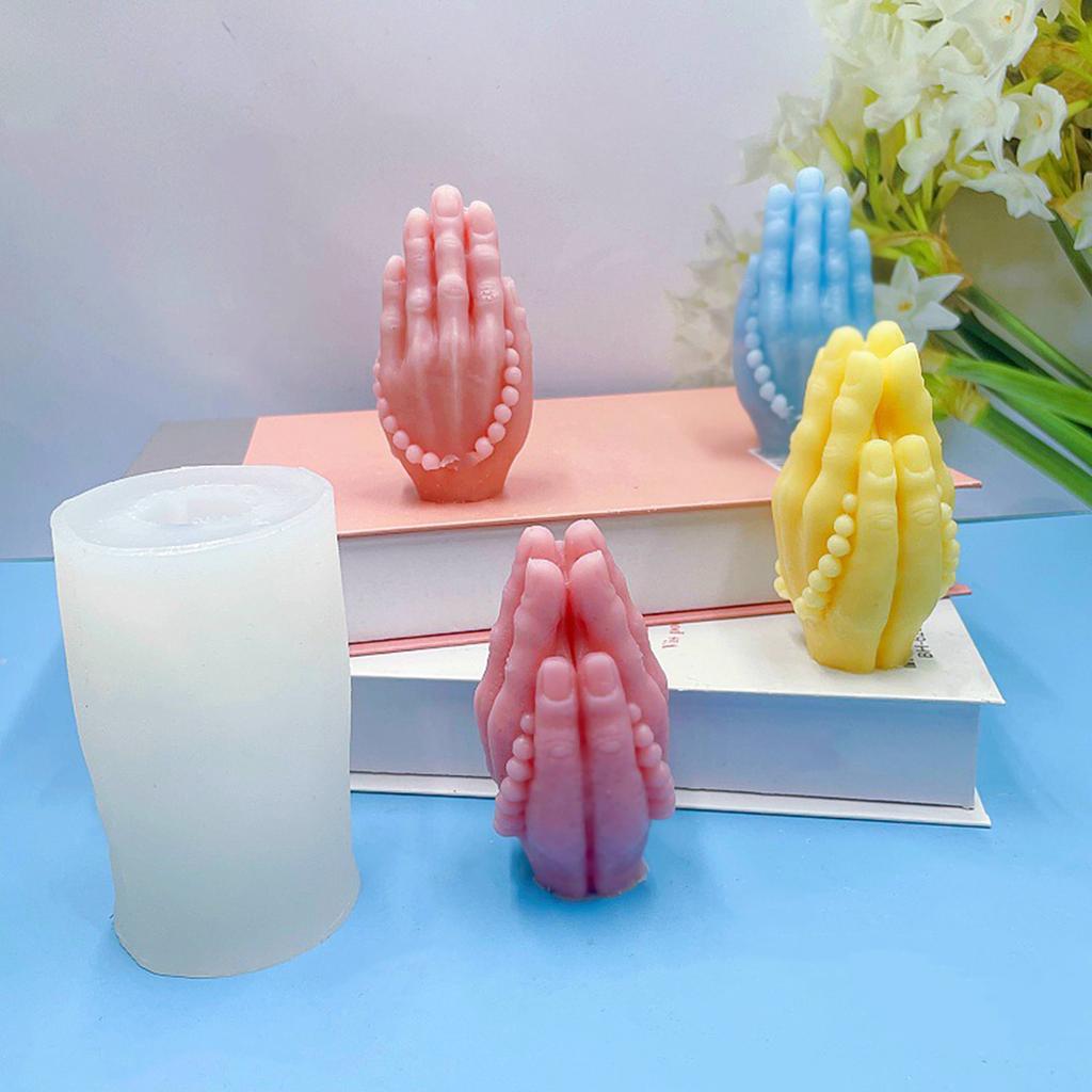 Praying Hand Resin Molds Candle Molds for Making Candle Soap Chocolate Cake Fondant Room Decorations DIY Craft Baking