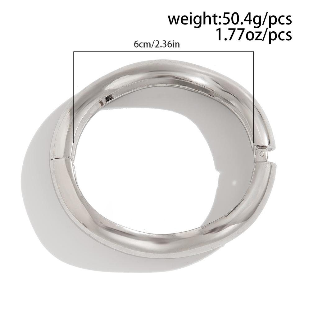 Преувеличенное Металлическое Гладкое Браслет-Обнимашка с Каплями Воды, Персонализированный Браслет с Двойным Кольцом и Пружинным Замком для Женщин