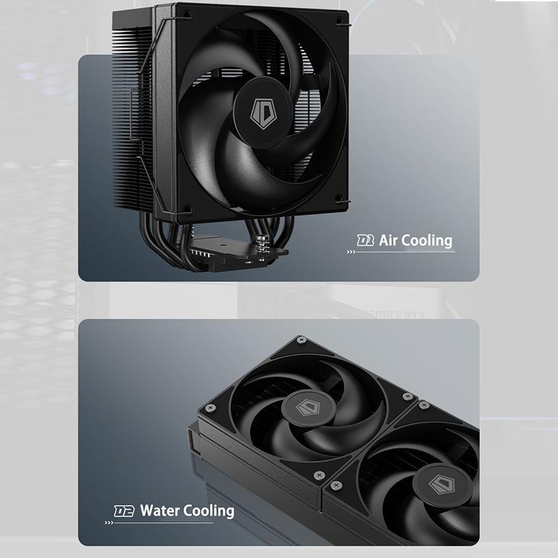 ID-COOLING AS-120 Computer Case Fan 120mm 4PIN PWM Fan Low Noise Cooling Fan Applicable to 360mm Water Cooler&CPU Air Cooler