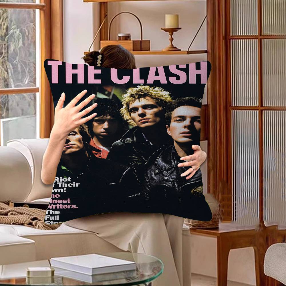Clash The Band Whitepaper Наволочка Чехол для диванной подушки Декор для комнаты Домашний подарок для детей
