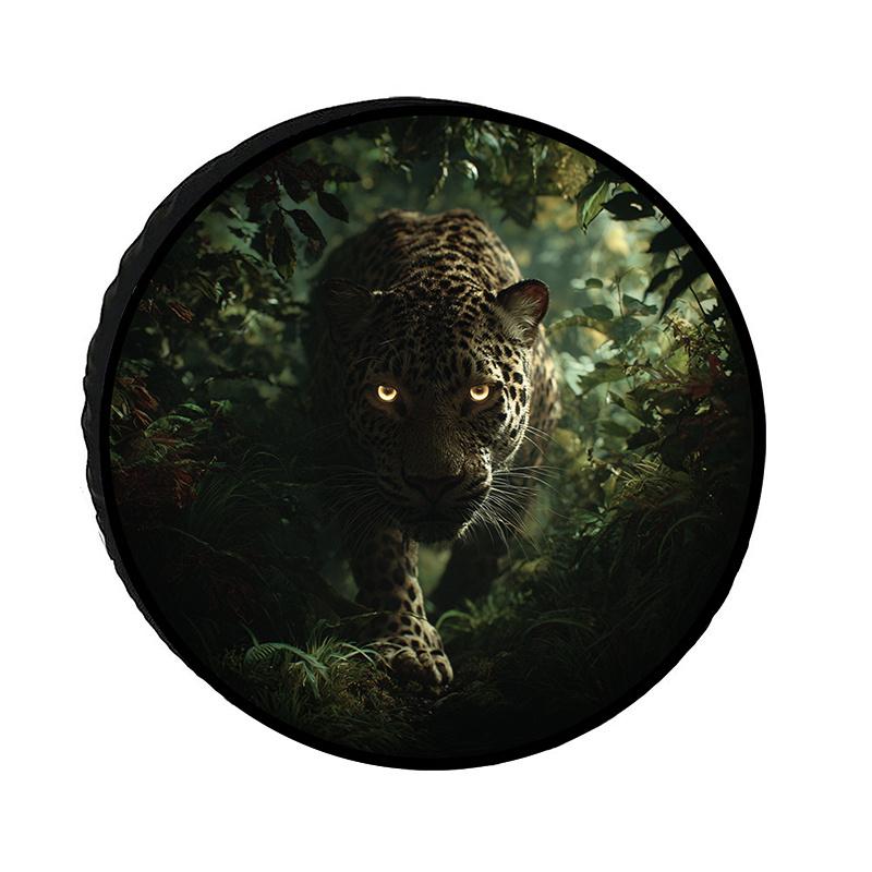 Polyester Fiber Car Tire Cover, Outdoor Camping Wear-Resistant, Scratch-Resistant, And Dust-Proof Cover, Designed With A Jungle