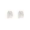 Simple niche light luxury zircon stud earrings, advanced sense arc matte flash earrings, light luxury versatile commuter earrings.
