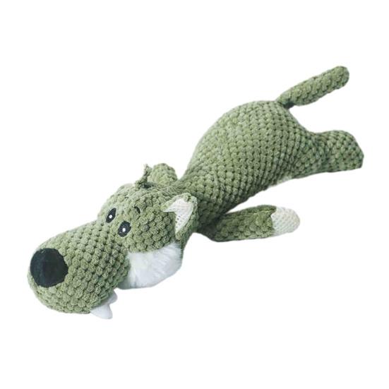 Плюшевая игрушка для собаки, мягкая пищащая жевательная игрушка, набитый лев, волк, слон, интерактивная игрушка для перетягивания для агрессивных жевателей, развлечение для кусания