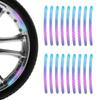 TOCCOOL Reflective Wheel Stickers Car Decorative Stickers Night Warning Stickers Color Full Seals for