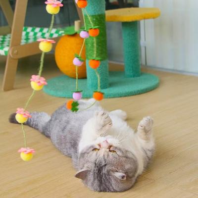 Забавные игрушки для кошек, длинные палочки для игр, интерактивные палочки для игр кошек, красочные полиэстеровые палочки для измерения потребления энергии кошками.