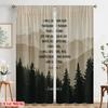2pcs 2D Flat Printing Drapes Faithful God Lifelong Care Fabric Without Electricity Family Party Use for General Festive and