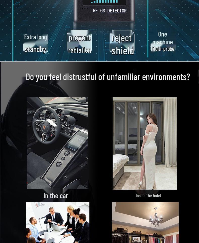 K18 Anti-Surveillance Detector: High-Sensitivity Wireless Signal Scanner for Eavesdropping and GPS Tracking Detection