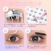 False eyelashes no glue needed lower glue-free adhesive 3D 56 clusters included black 1-second eyelash extensions partial easy application beginners -