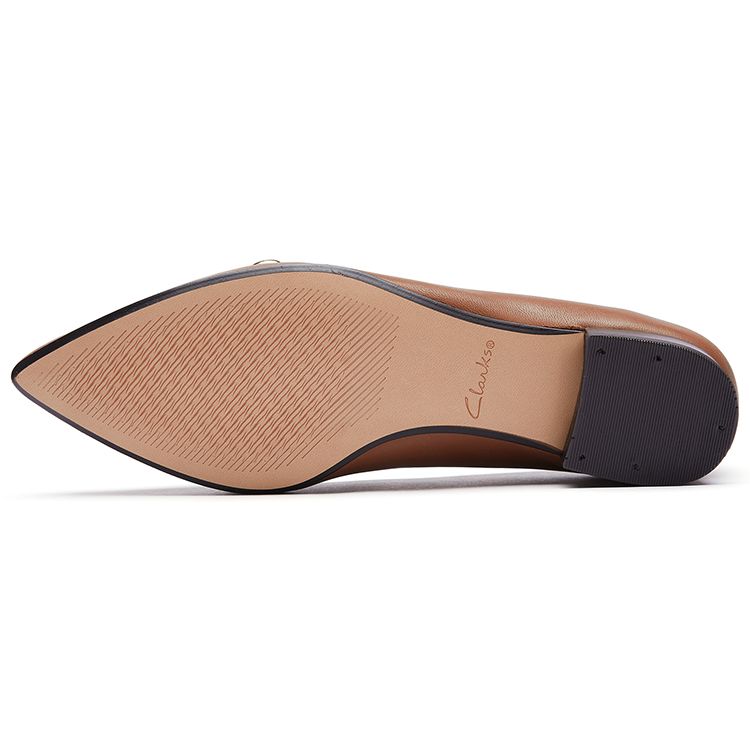 Clarks Модные Туфли на Низком Каблуке Женская Обувь Темно-Коричневый 261615274
