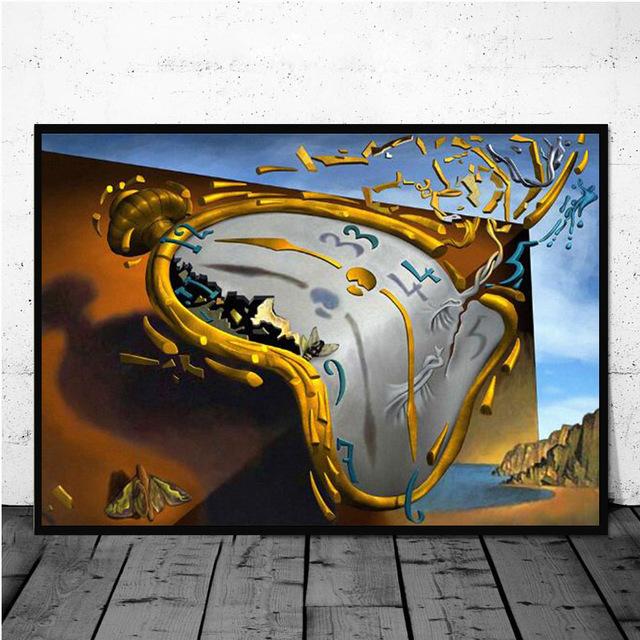 Salvador Dali Surrealist Wall Art Picture Canvas Painting Retro Quadro Posters and Printing Living Room Home