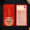 6Pcs Red Envelope 2024 Dragon Year Red Envelopes Cartoon Design Spring Festival Red Bag for New Year Festive
