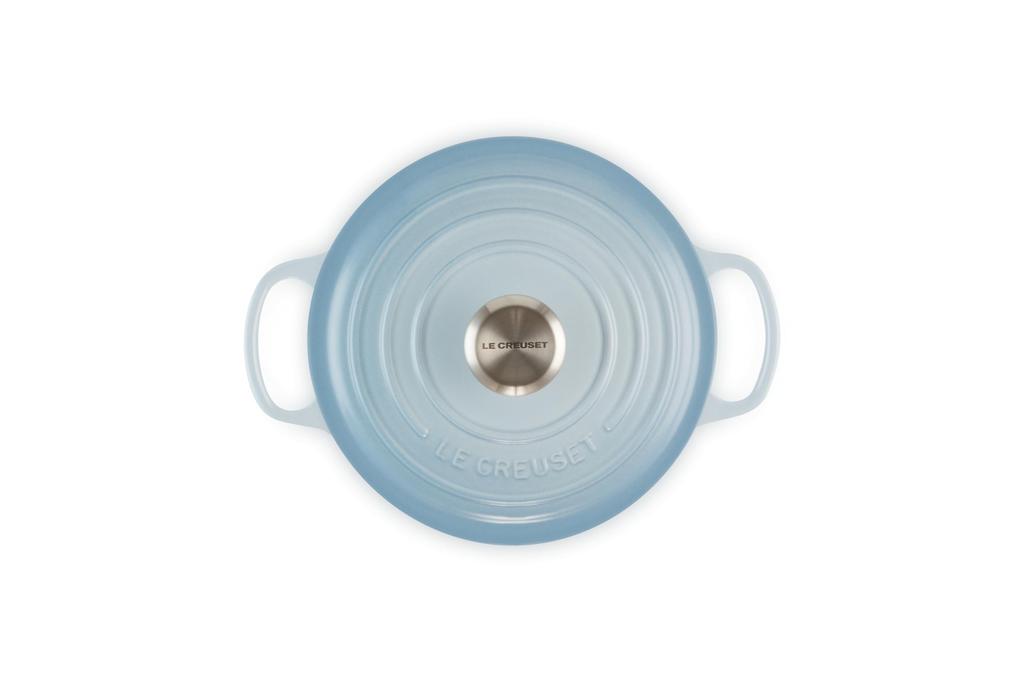 Литая эмалированная кастрюля Le Creuset Signature Cocotte Ronde 18 см Coastal Blue Gas IH Oven, совместимая с японской духовкой [Авторизованный продукт]