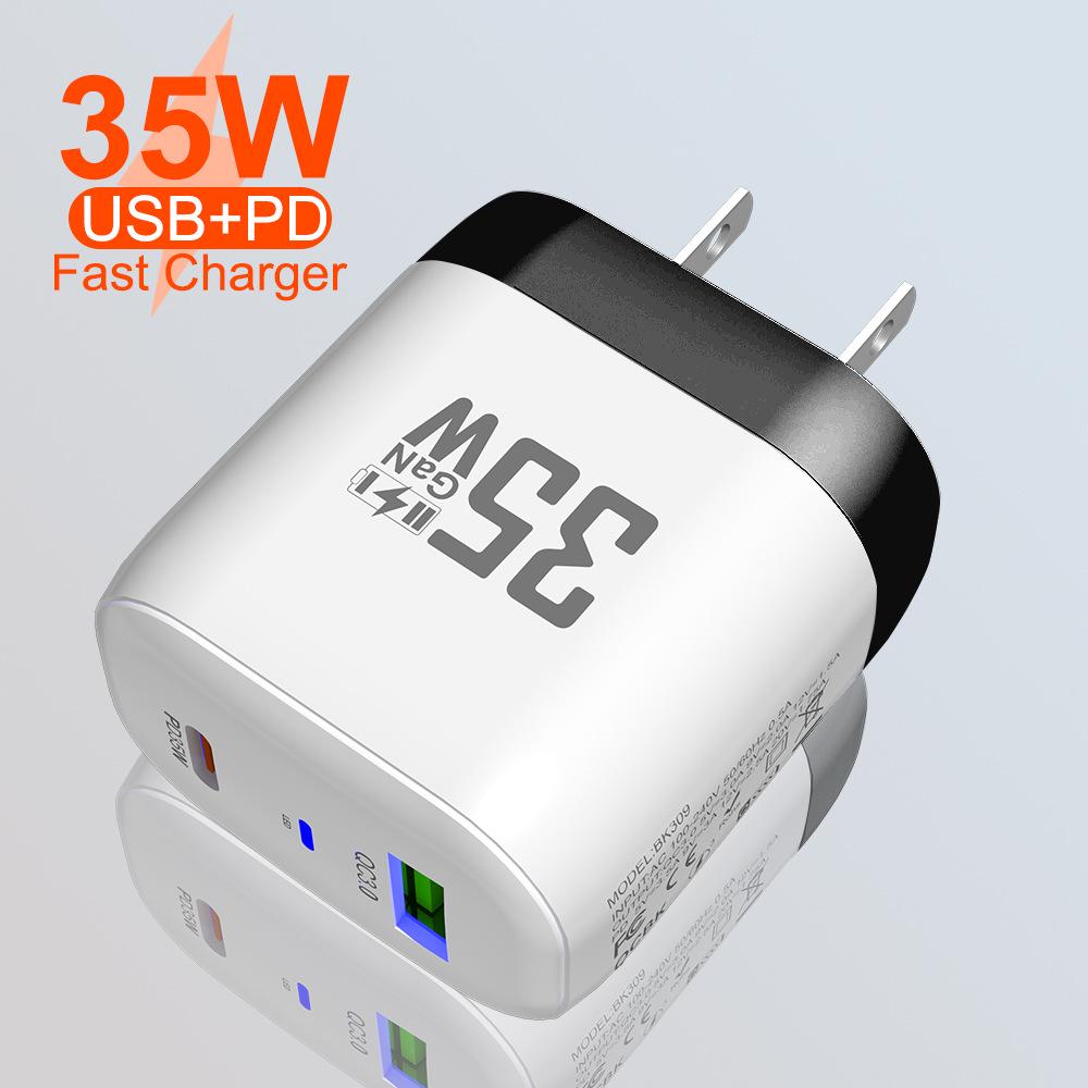 35W QC 3.0 PD Fast Charger GaN USB - EU & US Standard