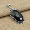 Ограненный черный шпинель драгоценный камень 925 пробы стерлингового серебра ювелирные изделия ручной работы кулон