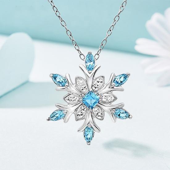 Женское ожерелье с подвеской в виде снежинки, ювелирные изделия, стильное женское ожерелье с подвеской для улицы