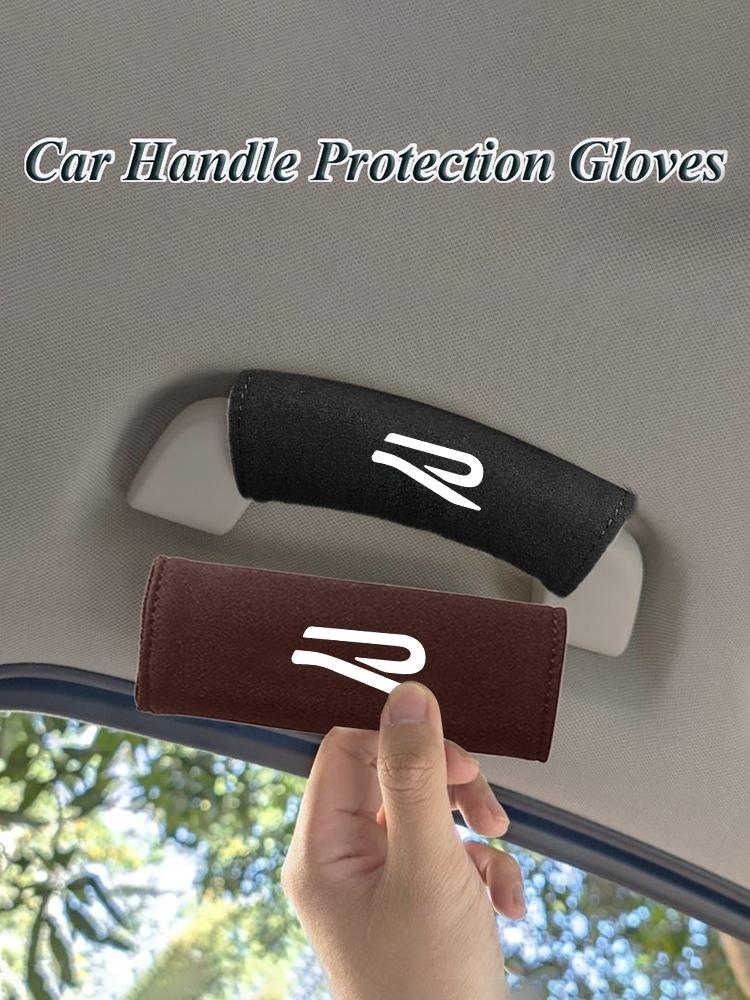 Suede Car Roof Door Pull Handle Protective Cover Soft and Comfortable For VW Scirocco Jetta Beetle Golf Passat Polo Tiguan xd1