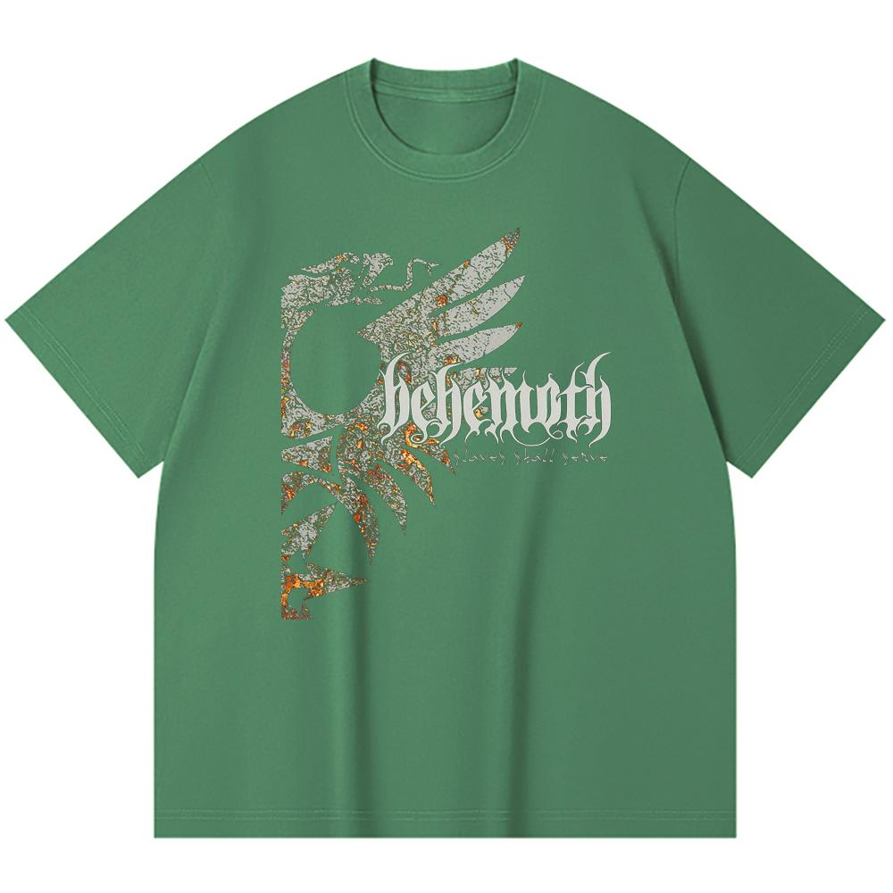 Хлопковая футболка плотностью 230 г/м² 100% Хлопок Heavy Metal Футболка с принтом рок-группы Популярная музыка Унисекс Тяжелая хлопковая футболка