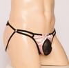Men's Sexy Hollow Out Thong Lace Panties Bowknot Erotic Spandex Underwear Open Butt Briefs G-String Penis Pouch Underpants