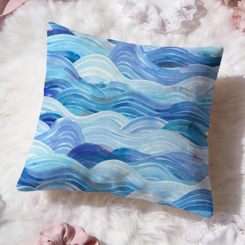 Landscape Cushion Cover Premium Comfort Reversible Pillow Cove Two in One Design for Any Room Car Interior
