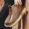 Fashion Casual Spring Autumn Cow Leather Shoes for Men New England Black Men's Dress Shoes Slip On New Designer Loafers Male