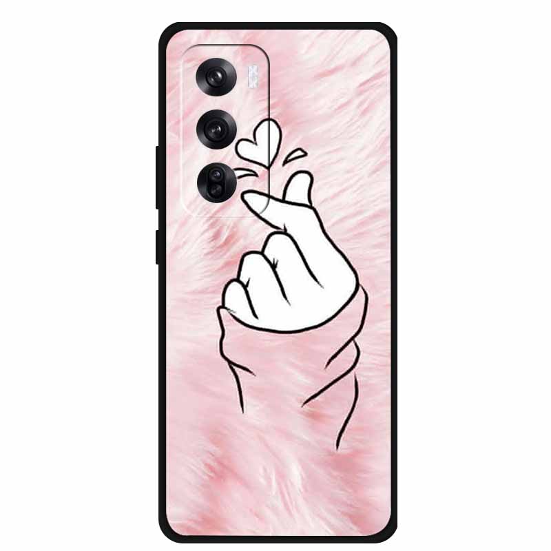 Чехол для OPPO Reno 12 / Reno12 Pro Глобальная версия Модный Принт Мягкий Силиконовый Задний Чехол Для Reno12 Pro Чехол с Кошкой Reno12 5G