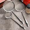 3Pcs Sieve Spoon Durable Fine Mesh Stainless Steel Oil Filter Spoon Sturdy Long-lasting Strainer for Home Kitchen