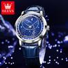 OLEVS 9923 Automatic Mechanical Man Watch Waterproof Luminous Starry Sky Dial Casual Fashion Wristwatches for Man