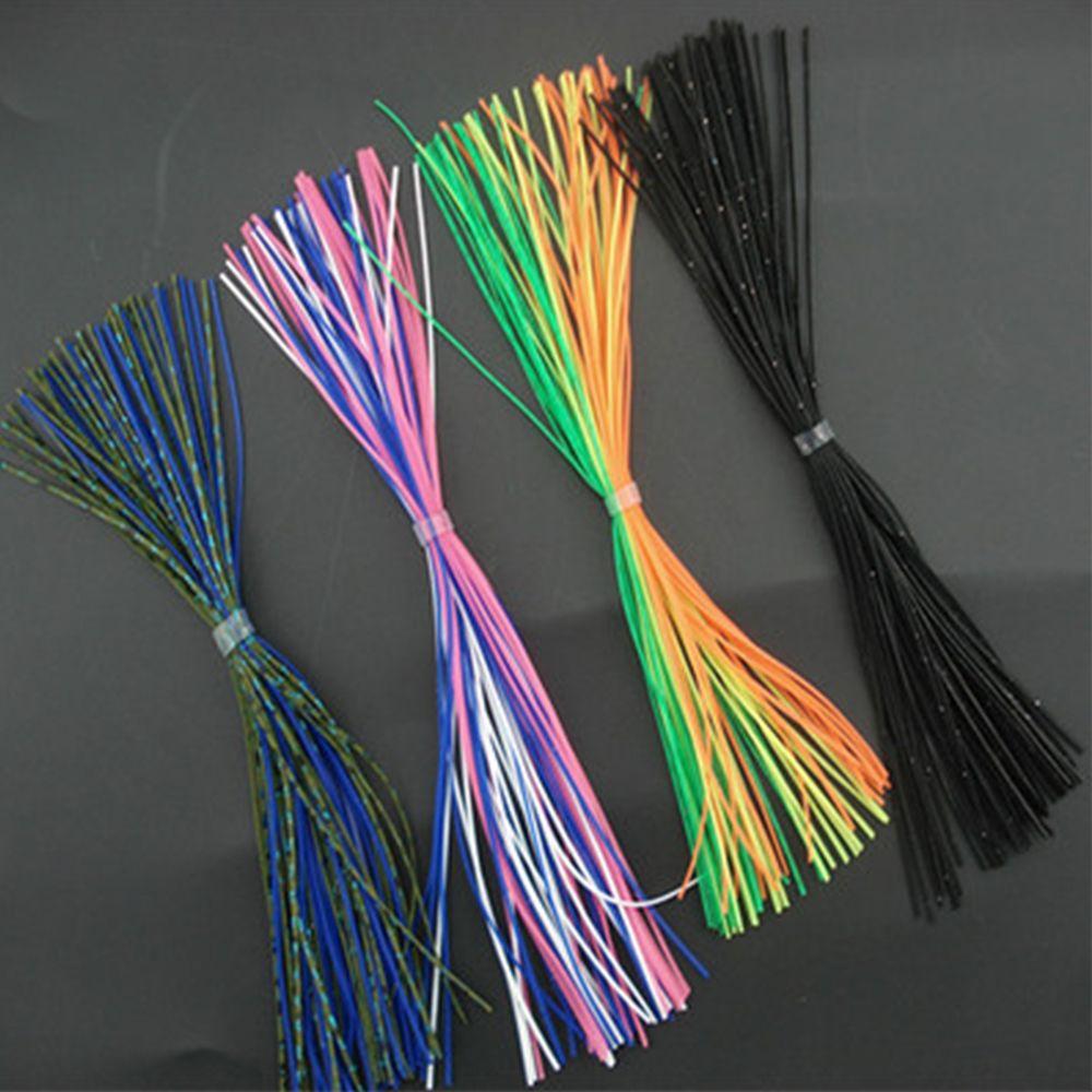 Artificial Lifelike Jig Bait Silicone Skirts Soft Fishing Lures Beard Windless Rubber Squid