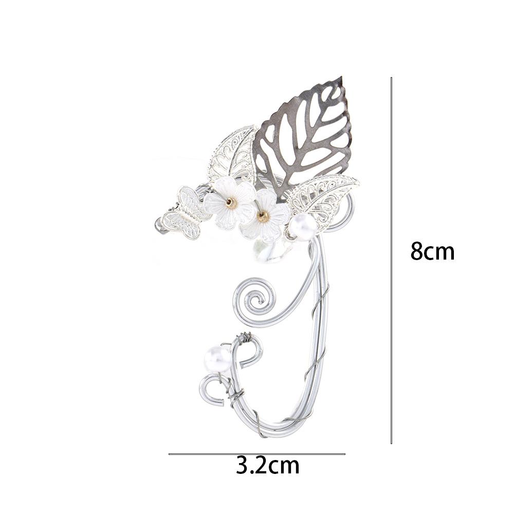 Flower Jewelry Elf Left Right Ear Leaf Non piercing Fashion Accessories Ear Cuff Ear Clip Earrings