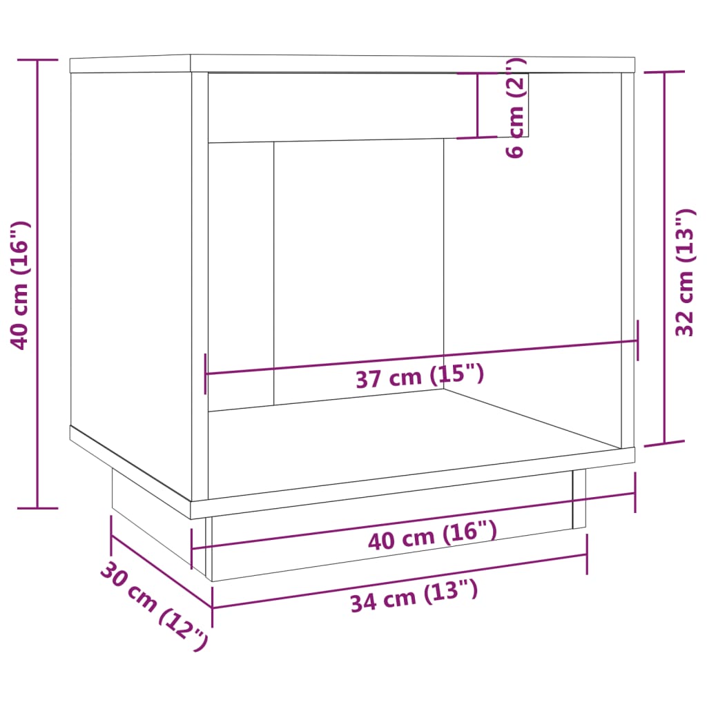 Nightstands 2 pcs. 40 x 30 x 40 cm Solid Pine Wood