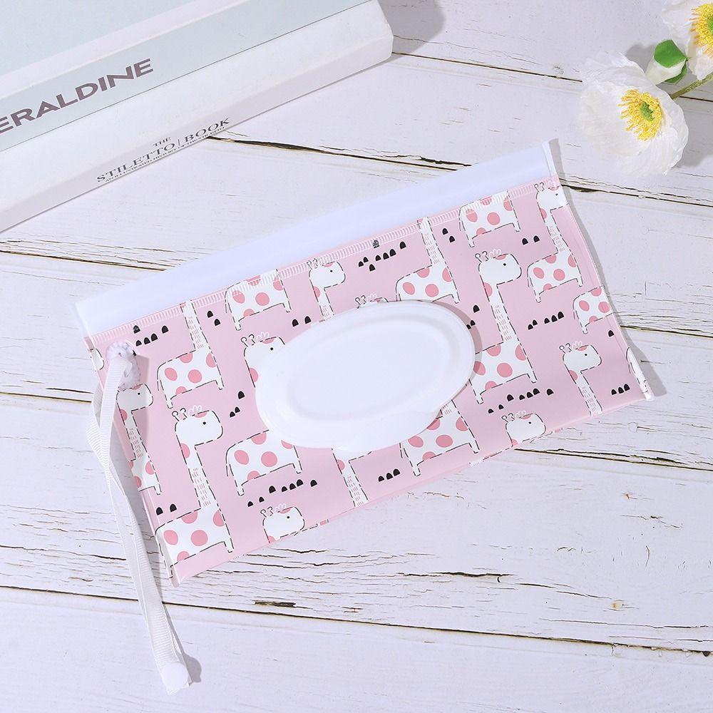 Baby Product Flip Cover Portable Wet Wipes Bag Cosmetic Pouch Wipes Holder Case Tissue Box