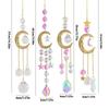1pc,Crystal Chime Suncatcher,Home Bedrooms Balcony Sun And Moon Prism Decor Pendant