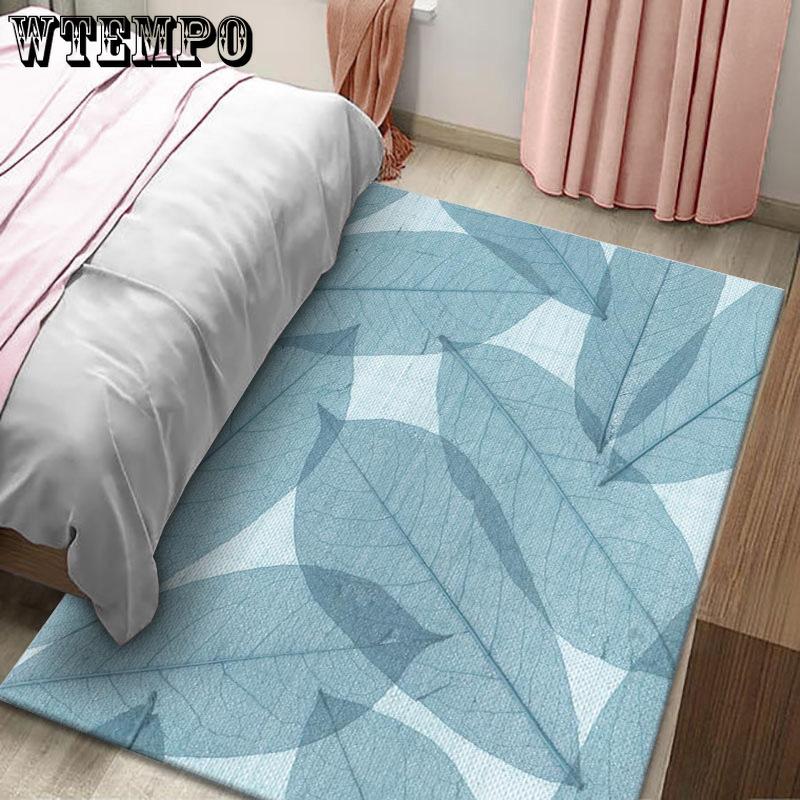 Ковер с принтом тропических листьев, зеленые пальмовые листья и спинка черепахи, ковер из бамбуковых листьев для гостиной, напольный коврик с банановым узором