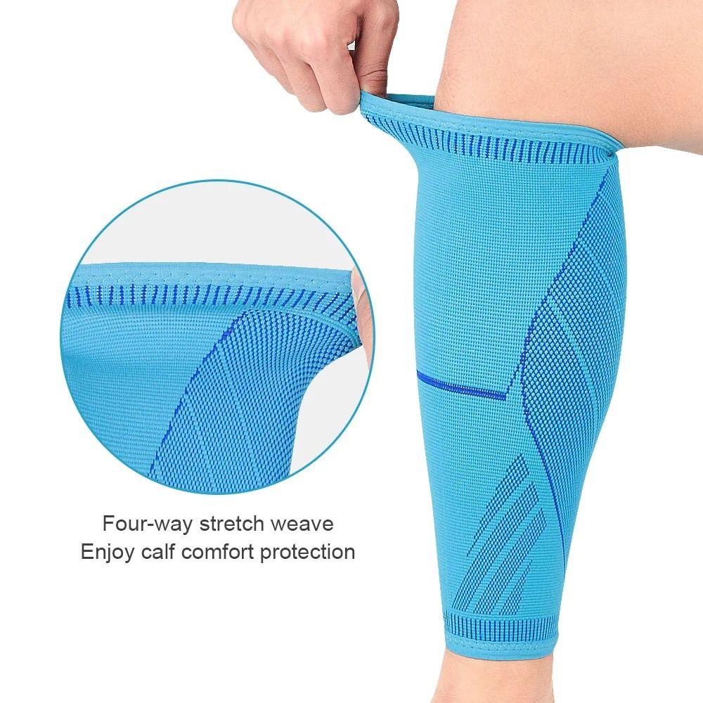 Black Pink Blue Compression Calf Sleeve Nylon Shin Guard New Leg Socks Sports Safety
