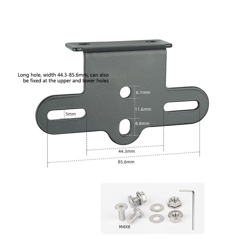 Кронштейн для бокового крепления номерного знака велосипеда мотоцикла, держатель для заднего стоп-сигнала, крепление для светоотражающей пленки заднего фонаря
