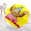 Curious George, Birthday Automatic Opening and Closing, 8 rib Structure Portable Umbrella, Suitable for Men and Women in All Seasons  Perfec