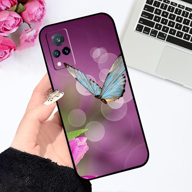 Чехол для Vivo V21 4G 5G V21s V2066 V2050 Мультяшное Животное Мягкий Силиконовый TPU Чехол для Телефона Для V21e V2061 V2055 Ударопрочный Бампер