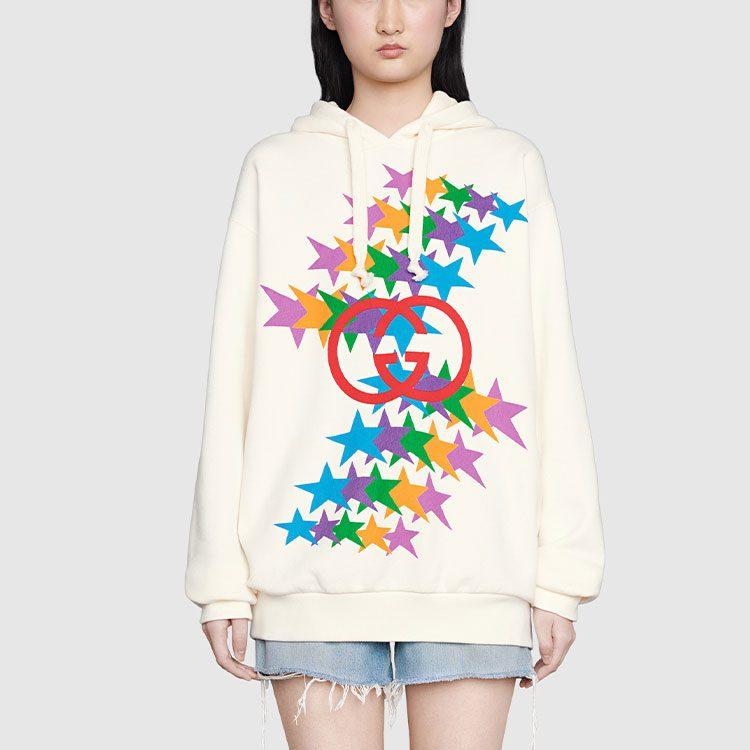 Gucci Толстовка женская цвет слоновой кости белый 615061-XJDOU-9095