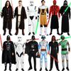Halloween Costume Adult Star Wars White Knight Dress Black Robe Anime Lightsaber Movie Costume Male