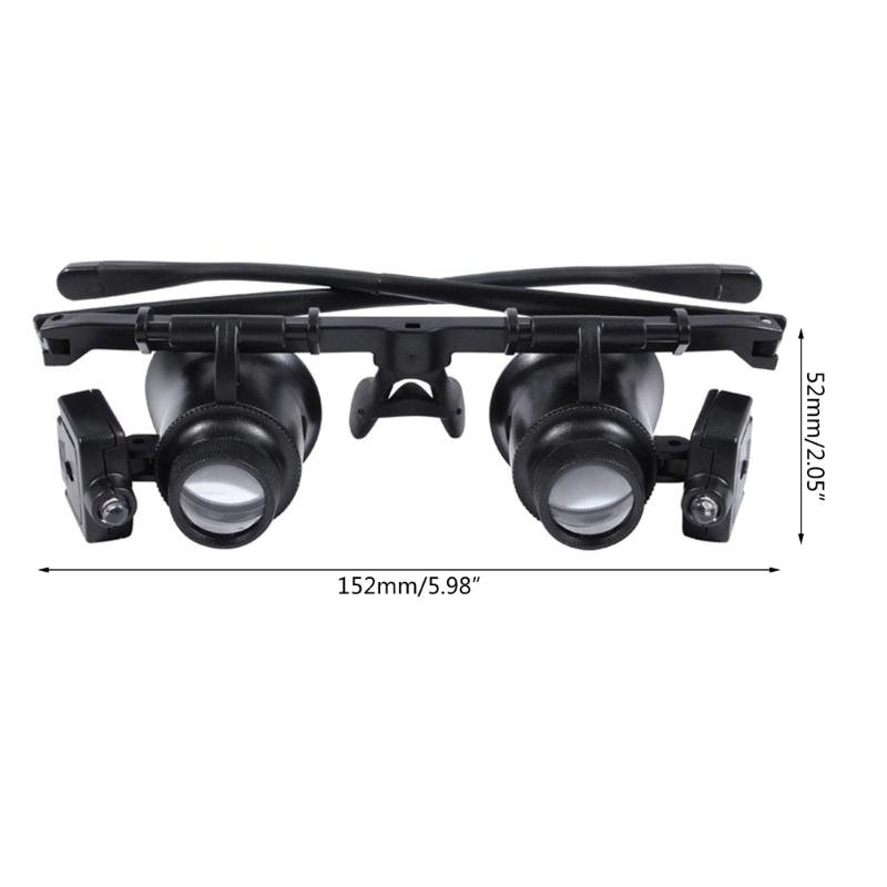 Светодиодная лупа, повязка на голову с громкой связью, увеличительные очки со светодиодной подсветкой, профессиональная ювелирная лупа, ремонт часов