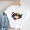 Tee Top Summer Fashion Women Print Tshirt O-neck Leopard Trend Lip Lady Female Clothing Casual Short Sleeve Graphic T-shirt