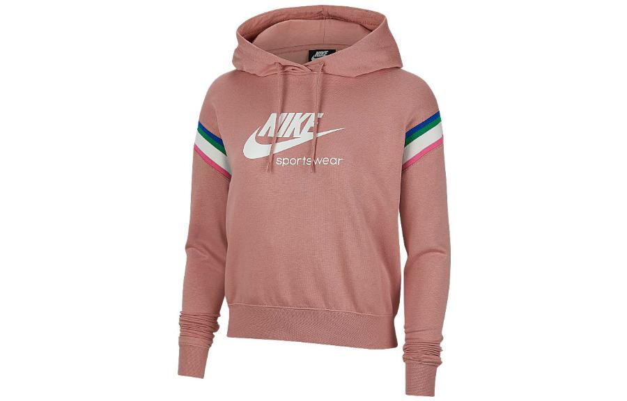 Nike Sweatshirts Women's Pink Hooded Moderate Regular CU5924-685