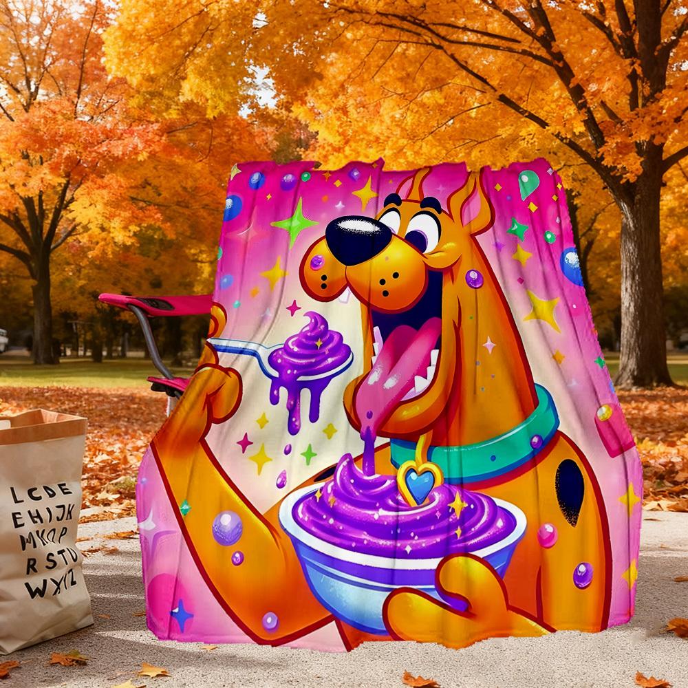 1 шт. Плед Scooby Doo для улицы - Плед-покрывало, Мягкий, Фланелевые пледы, Гостиная, Путешествия, Кемпинг c1209083